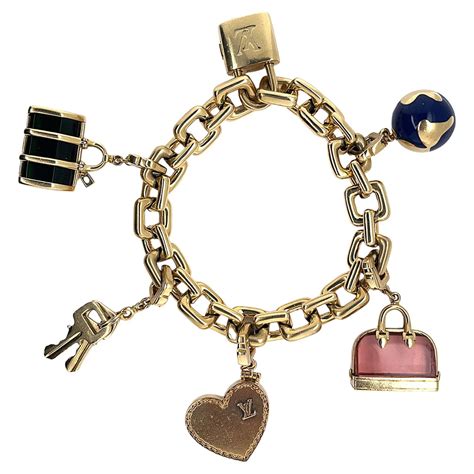 louis vuitton white gold charm bracelet|vintage Louis Vuitton charm bracelet.